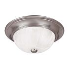 Savoy House Essentials 6-11264-11-SN 2-Lights 80W Satin Nickel Flush Mount