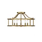Savoy House Essentials 6-1679-5-322 Stockton 5-Lights 300W Warm Brass Semi Flush Mount