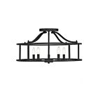 Savoy House Essentials 6-1679-5-89 Stockton 5-Lights 300W Matte Black Semi Flush Mount