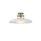 Savoy House 6-1685-1-142 Gavin 1-Lights 60W White with Warm Brass Accents Semi Flush Mount
