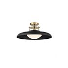 Savoy House 6-1685-1-143 Gavin 1-Lights 60W Matte Black with Warm Brass Accents Semi Flush Mount