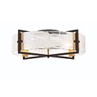 Savoy House 6-1695-4-143 Hayward 4-Lights 240W Matte Black with Warm Brass Accents Semi Flush Mount