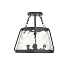 Savoy House Essentials 6-1802-3-89 Crawford 3-Lights 180W Matte Black Semi Flush Mount