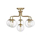 Savoy House Essentials 6-1951-6-322 Marco 6-Lights 360W Warm Brass Semi Flush Mount