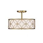 Savoy House Essentials 6-1953-4-322 Reid 4-Lights 240W Warm Brass Semi Flush Mount