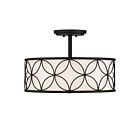 Savoy House Essentials 6-1953-4-89 Reid 4-Lights 240W Matte Black Semi Flush Mount
