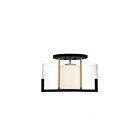 Savoy House 6-1981-1-143 Eaton 1-Lights 60W Matte Black with Warm Brass Accents Semi Flush Mount