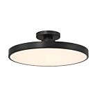 Savoy House 6-2969-1-89 1-Light 50W Matte Black Semi Flush Mount