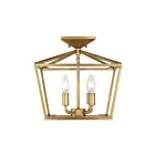 Savoy House Essentials 6-328-4-322 Townsend 4-Lights 240W Warm Brass Semi Flush Mount