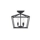 Savoy House Essentials 6-328-4-89 Townsend 4-Lights 240W Matte Black Semi Flush Mount