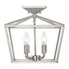 Savoy House Essentials 6-328-4-SN Townsend 4-Lights 240W Satin Nickel Semi Flush Mount