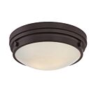 Savoy House Essentials 6-3350-14-13 Lucerne 2-Lights 120W English Bronze Flush Mount