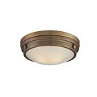 Savoy House Essentials 6-3350-14-322 Lucerne 2-Lights 120W Warm Brass Flush Mount