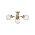 Savoy House 6-3364-4-322 Coral 4-Lights 60W Brass Incandescent/LED Semi Flush Mount