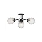 Savoy House 6-3364-4-89 Coral 4-Lights 60W Black Incandescent/LED Semi Flush Mount