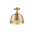 Savoy House Essentials 6-3750-1-322 Berg 1-Lights 60W Warm Brass Semi Flush Mount