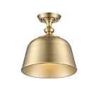 Savoy House Essentials 6-3750-1-322 Berg 1-Lights 60W Warm Brass Semi Flush Mount