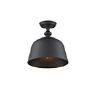 Savoy House Essentials 6-3750-1-89 Berg 1-Lights 60W Matte Black Semi Flush Mount