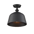 Savoy House Essentials 6-3750-1-89 Berg 1-Lights 60W Matte Black Semi Flush Mount