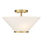 Savoy House 6-4012-3-322 3-Lights 180W Warm Brass Semi Flush Mount