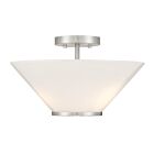 Savoy House 6-4012-3-SN 3-Lights 180W Satin Nickel Semi Flush Mount