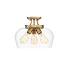 Savoy House Essentials 6-4035-3-322 Octave 3-Lights 180W Warm Brass Semi Flush Mount