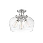 Savoy House Essentials 6-4035-3-SN Octave 3-Lights 180W Satin Nickel Semi Flush Mount