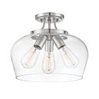 Savoy House Essentials 6-4035-3-SN Octave 3-Lights 180W Satin Nickel Semi Flush Mount