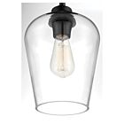 Savoy House Essentials 6-4037-1-BK Octave 1-Lights 60W Black Semi Flush Mount