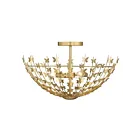 Savoy House 6-4198-3-171 Birch 3-Lights 180W Burnished Brass Semi Flush Mount
