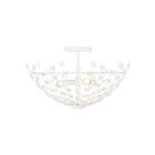 Savoy House 6-4198-3-83 Birch 3-Lights 180W Bisque White Semi Flush Mount