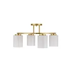 Savoy House 6-4693-4-322 4-Lights 240W Warm Brass Semi Flush Mount