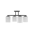 Savoy House 6-4693-4-89 4-Lights 240W Matte Black Semi Flush Mount