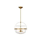 Savoy House 6-4723-4-322 Denmar 4-Lights 240W Warm Brass Convertible Semi-Flush Mount or Pendant