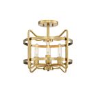 Savoy House Essentials 6-4900-4-322 Kent 4-Lights 240W Warm Brass Semi Flush Mount