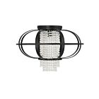 Savoy House 6-5218-1-89 Idlewild 1-Light 60W Matte Black Flush Mount