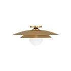 Savoy House 6-5564-1-322 1-Light 60W Warm Brass Semi Flush Mount