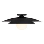 Savoy House 6-5564-1-89 1-Light 60W Matte Black Semi Flush Mount