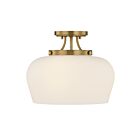 Savoy House 6-6035-3-322 Octave 3-Lights 60W Satin Nickel Incandescent/LED Semi Flush Mount