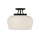 Savoy House 6-6035-3-BK Octave 3-Lights 60W Black Incandescent/LED Semi Flush Mount