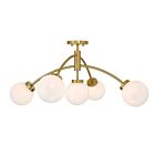 Savoy House 6-6199-5-322 5-Lights 17.5W Warm Brass Semi Flush Mount