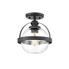 Savoy House Essentials 6-7200-1-89 Pendleton 1-Lights 60W Matte Black Semi Flush Mount