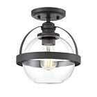 Savoy House Essentials 6-7200-1-89 Pendleton 1-Lights 60W Matte Black Semi Flush Mount