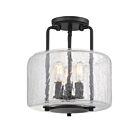 Savoy House Essentials 6-7790-3-89 Avalon 3-Lights 180W Black Semi Flush Mount
