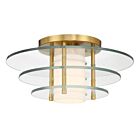 Savoy House 6-8602-1-322 Newell 1-Lights 60W Warm Brass Semi Flush Mount