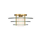 Savoy House 6-8602-1-322 Newell 1-Lights 60W Warm Brass Semi Flush Mount