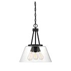 Savoy House Essentials Calhoun 7-1025-3-89 3-Lights 180W Matte Black Pendant