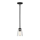 Savoy House Essentials Calhoun 7-1026-1-89 1-Lights 60W Matte Black Mini Pendant