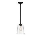 Savoy House Essentials Calhoun 7-1027-1-89 1-Lights 60W Matte Black Pendant
