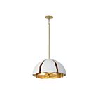 Savoy House Brewster 7-1399-5-14 5-Lights 300W Cavalier Gold with Royal White Pendant
